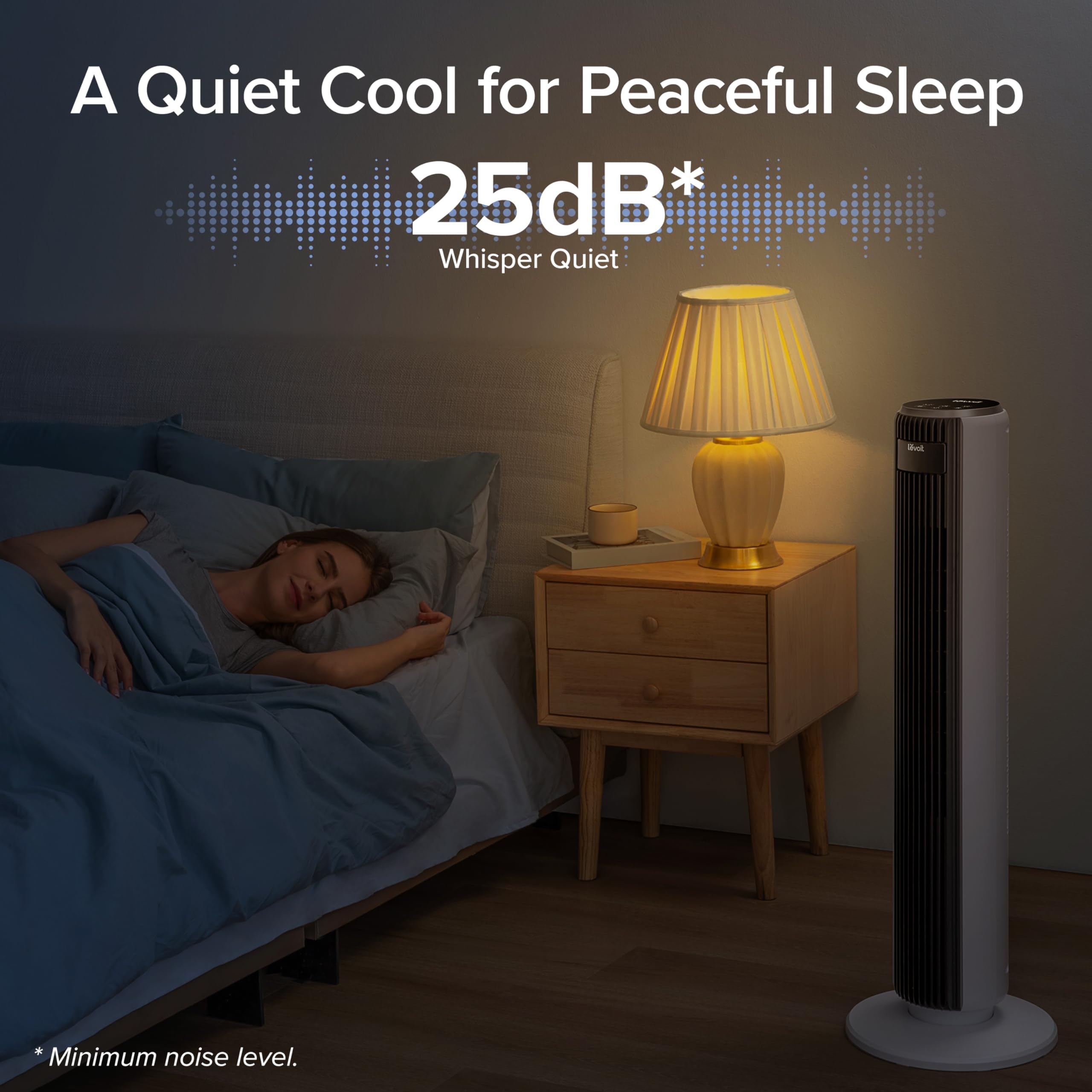 Levoit 25dB Tower Fan for Bedroom, 26ft/s Velocity Standing Fan, 90° Oscillating Cooling Fans for Home, 12 Speeds, LED Display, 4 Modes, 12H Timer, Bladeless, Remote Control, 36 inch 🍁 All In One Marketplace Canada