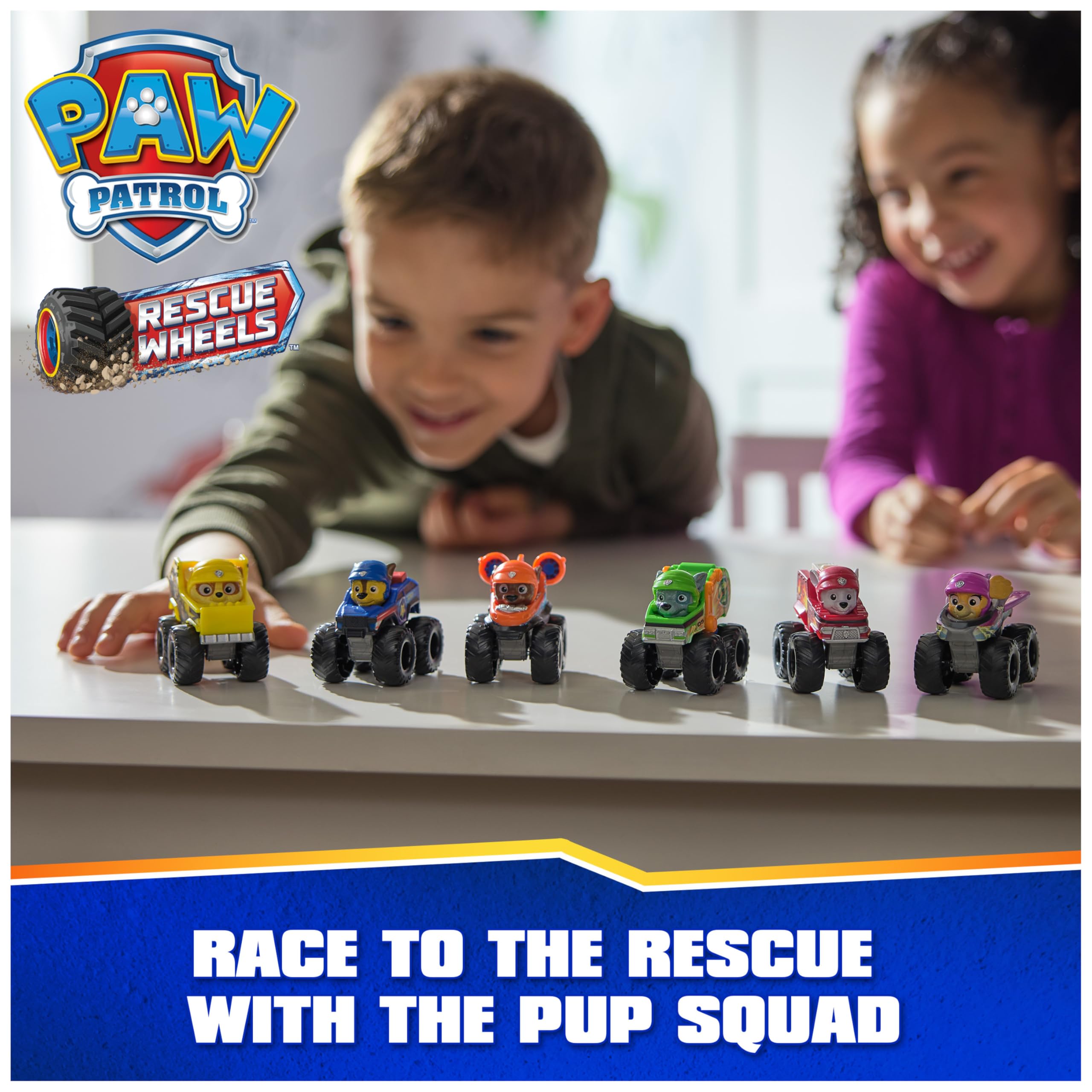 PAW Patrol: Rescue Wheels, 6-Piece Pup Squad Racers, Toy Cars Gift Set, Kids Toys for Boys & Girls Ages 3 and Up 🍁 All In One Marketplace Canada