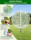 4Pack Garden Fruit Tree Netting for Cicadas with Zipper 150 x 120cm Garden Bird Mesh Netting for Blueberry Bushes with Drawstring,Insect Plant Protection Mesh Net Bags for Tomato,Cicada,Animals 🍁 All In One Marketplace Canada