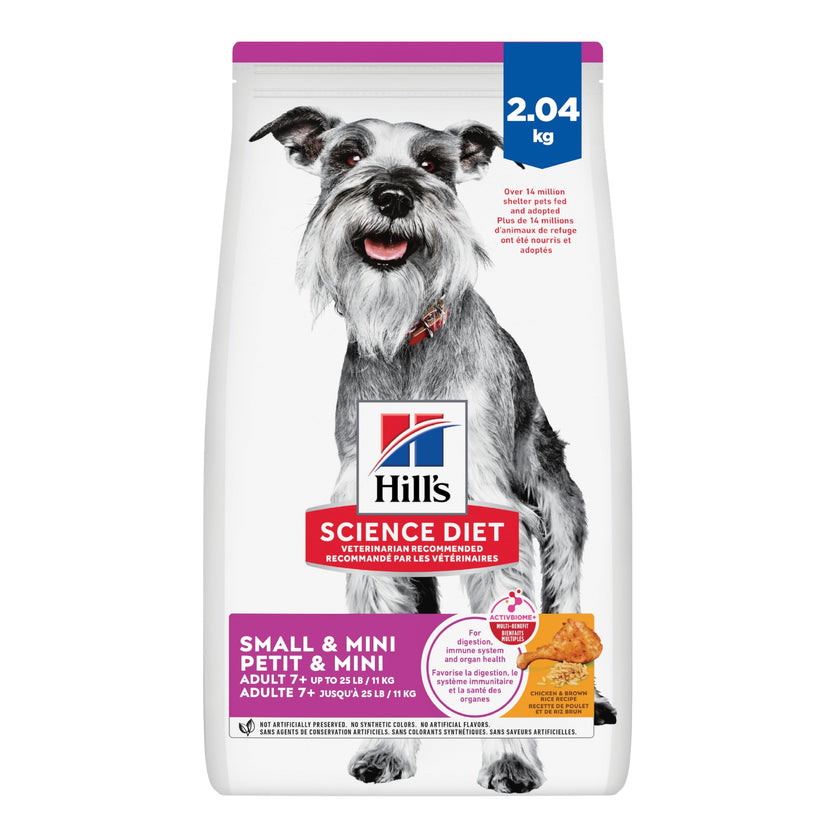 Hill's Science Diet Senior 7+ Small & Mini Chicken Meal, Barley & Brown Rice Recipe Dry Dog Food 2.04 kg Bag 🍁 All In One Marketplace Canada