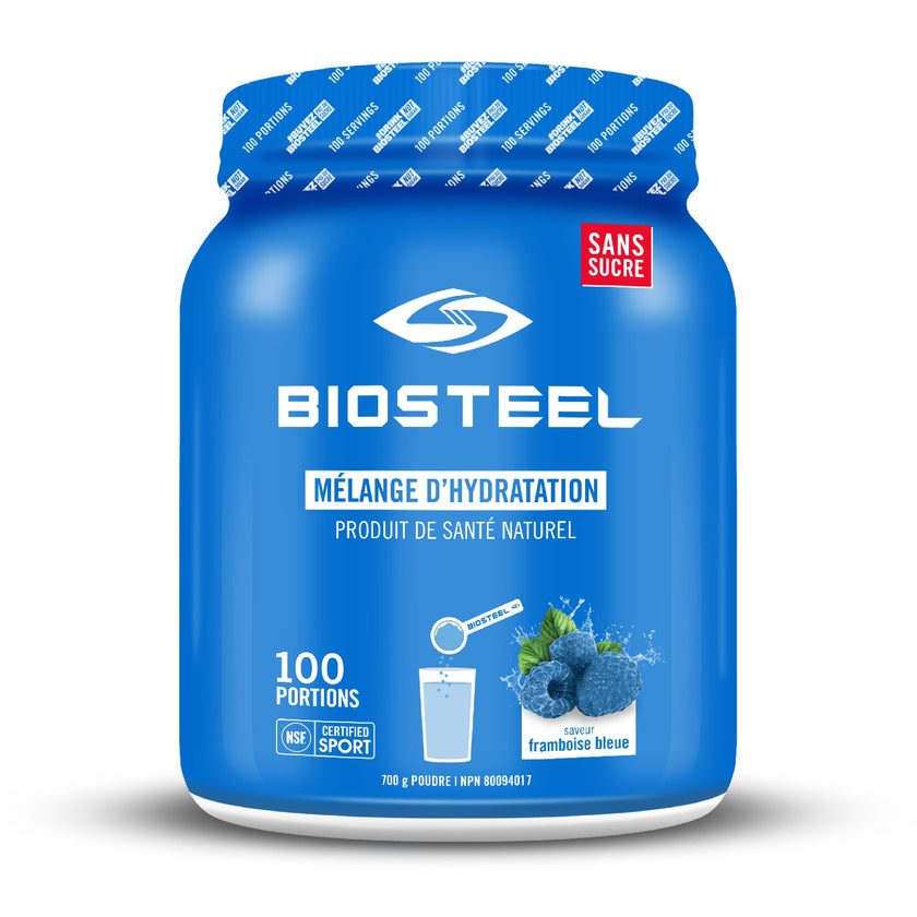 BioSteel Hydration Mix, Great Tasting Hydration with Zero Sugar, and No Artificial Flavours or Preservatives, Blue Raspberry Flavour, 100 Servings per Tub 🍁 All In One Marketplace Canada