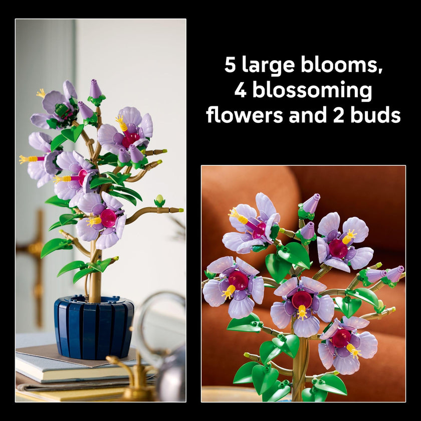 LEGO Botanicals Hibiscus Flower Building Set - Artificial Plant & Flower Building Blocks for Women & Men, Ages 18+ - Home, Office Decor Gift Idea - 10372 🍁 All In One Marketplace Canada