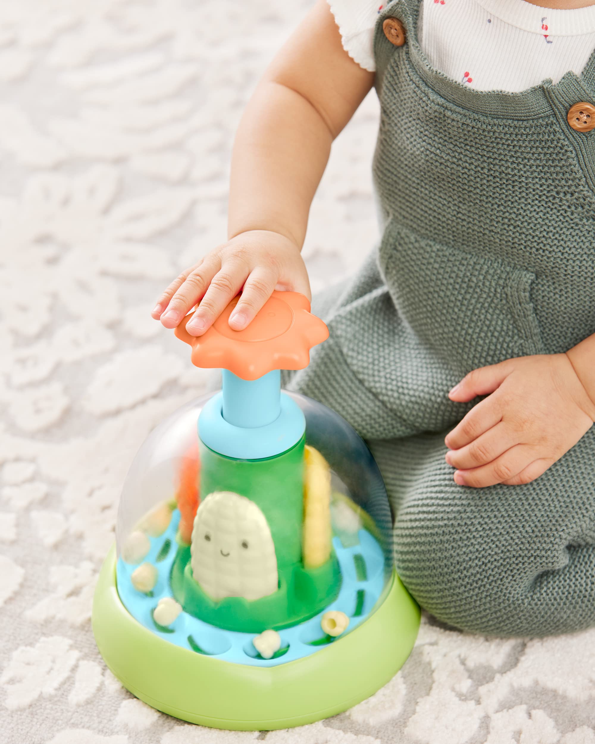 Skip Hop Press & Spin Baby Toy, Farmstand What's Poppin Corn Spinner 🍁 All In One Marketplace Canada