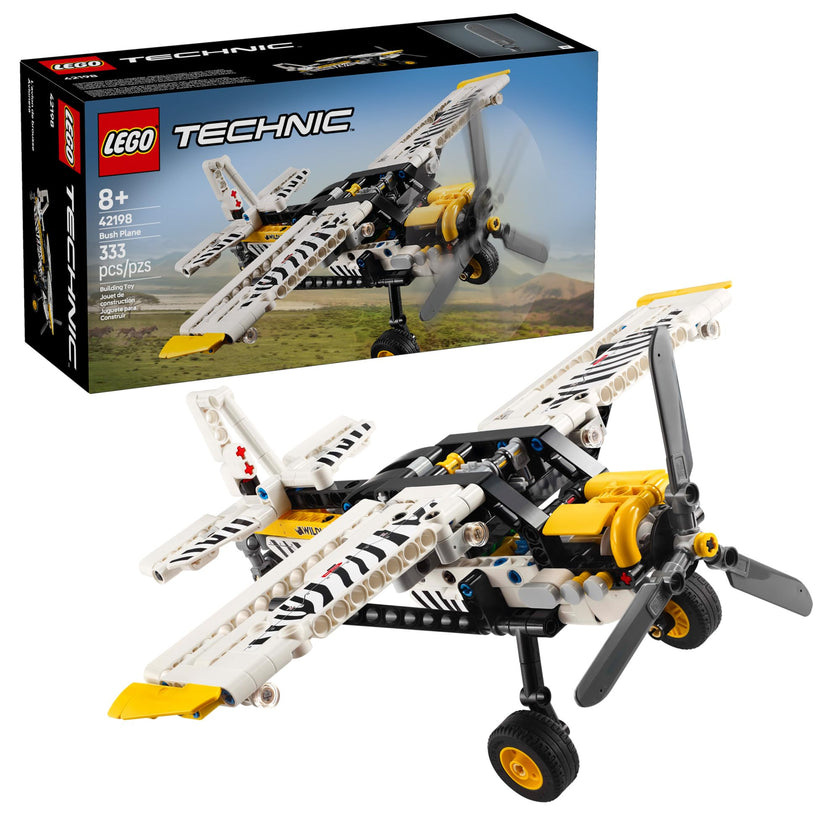 LEGO Technic Bush Plane Toy - Buildable Airplane Toy for Kids, Boys and Girls, Ages 8+ - Model Airplane Gift with Spinning Propeller, 4-Cylinder Piston Engine, and More - 42198 🍁 All In One Marketplace Canada