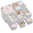 Vtopmart 12Pack Drawer Organizer for Clothes, Underwear Organizer Bins, Foldable Fabric Closet Storage Organization, Dresser Drawer Dividers for Baby Clothing, Bra, Socks, Ties, Scarf 🍁 All In One Marketplace Canada