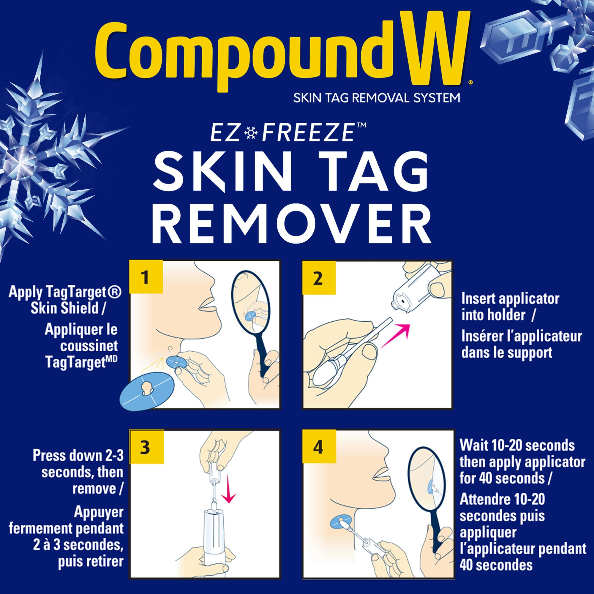 Compound W Skin Tag Remover System - At Home Skin Tag Removal Kit, 8 Freeze Applications 🍁 All In One Marketplace Canada