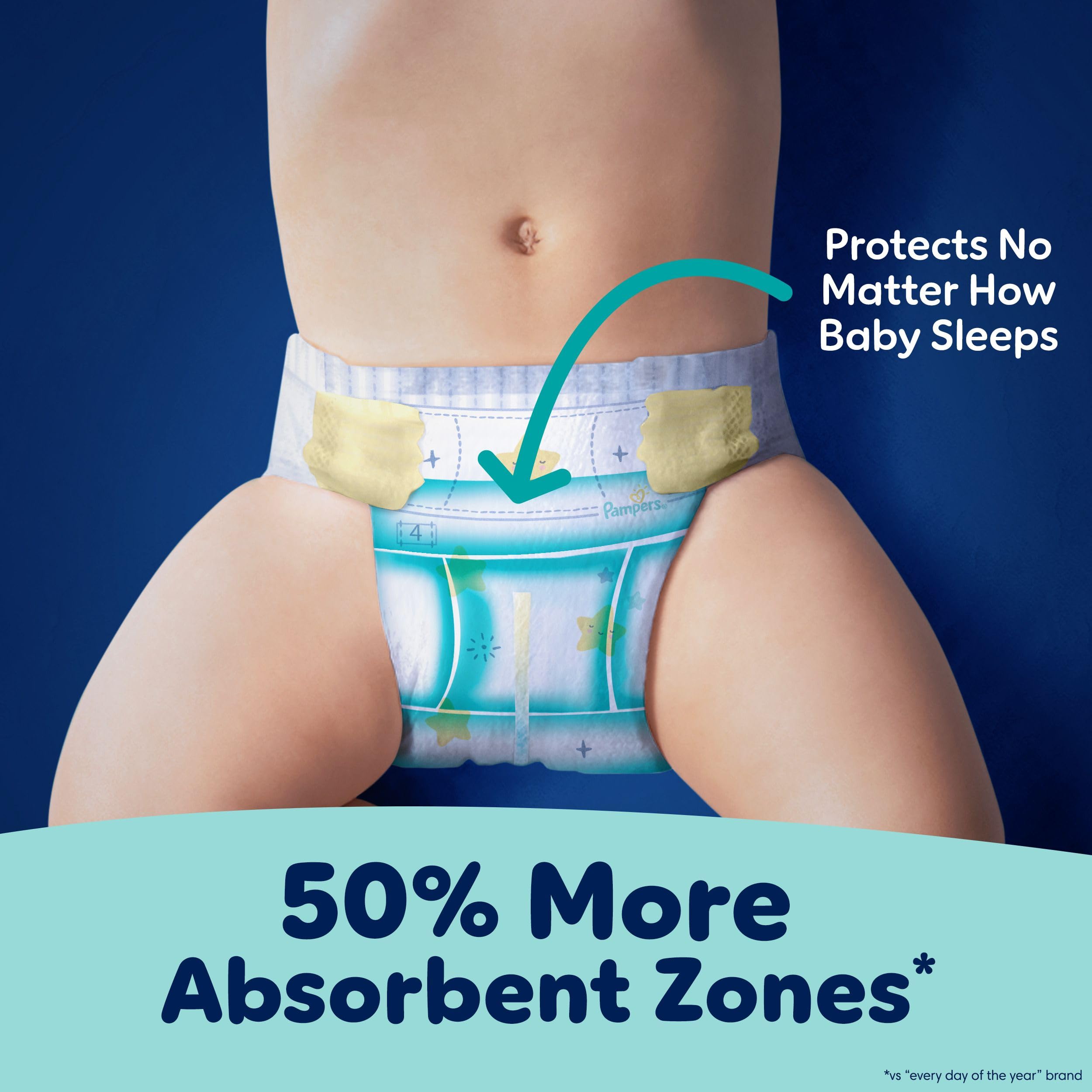 Pampers ZZZ Overnight Diapers, Size 5 (12+ kg), Nighttime Protection Disposable Baby Diaper, 50 Count 🍁 All In One Marketplace Canada