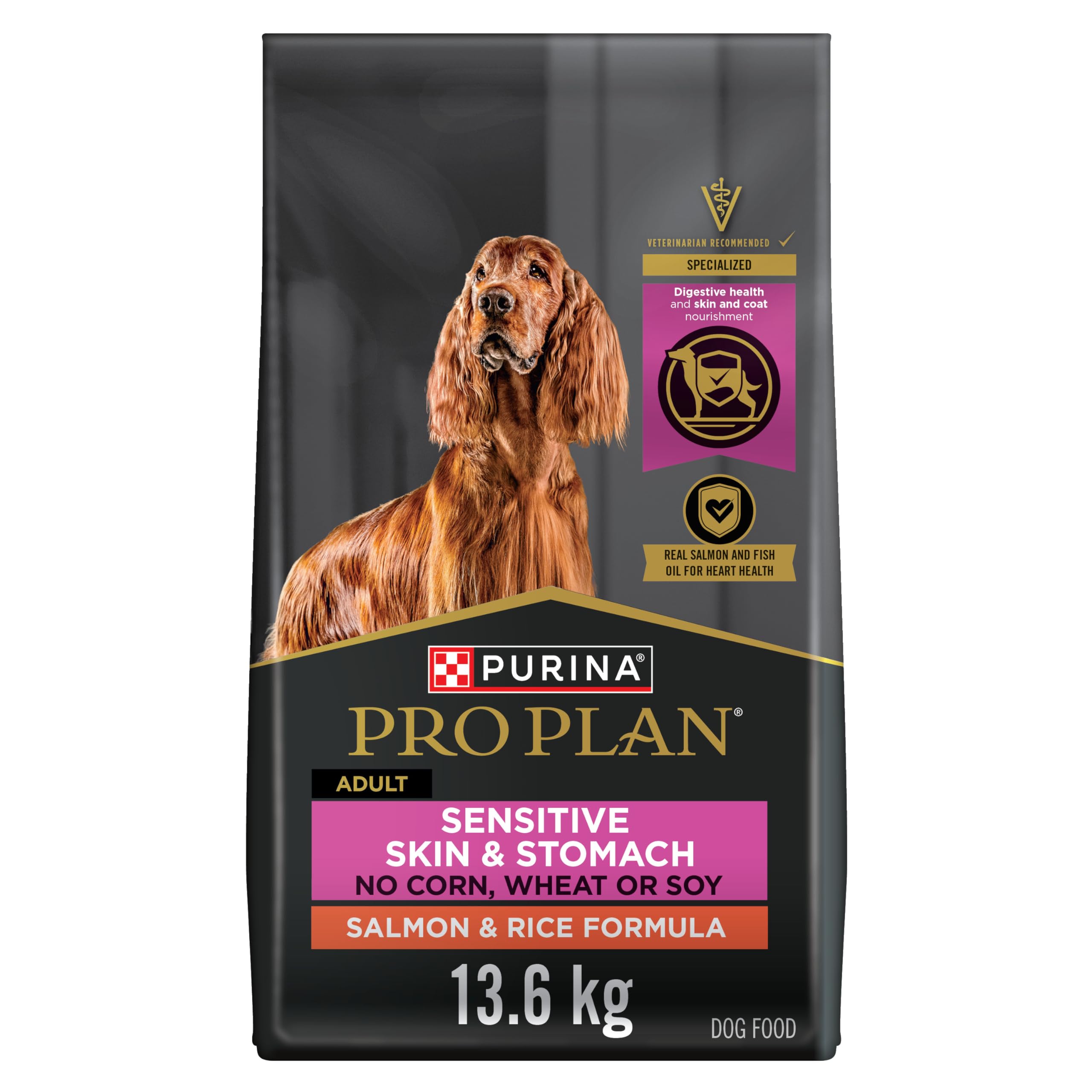 Purina Pro Plan Sensitive Skin & Stomach Dry Dog Food, Salmon & Rice - 13.6 kg Bag 🍁 All In One Marketplace Canada