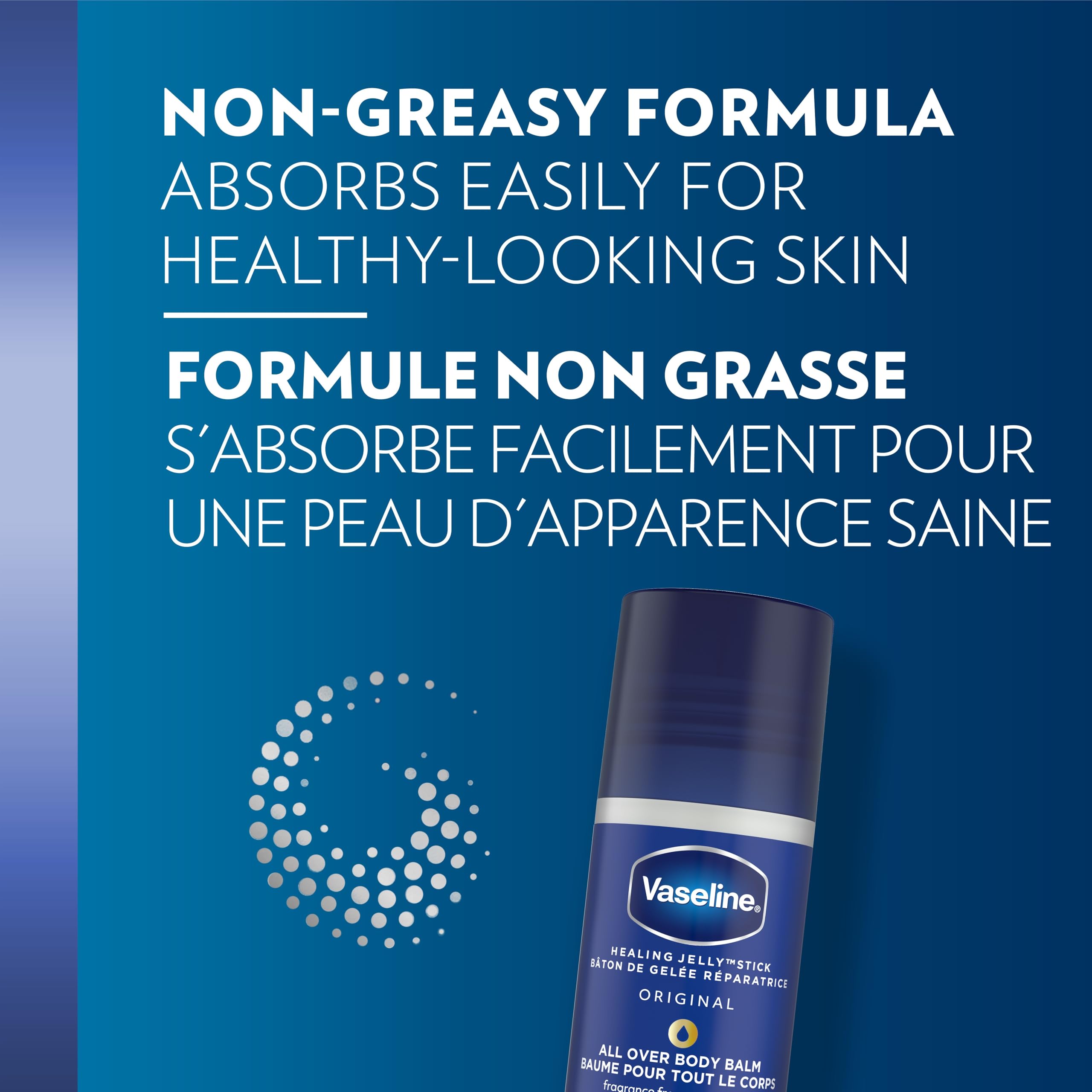 Vaseline All Over Jelly Balm Stick Healing Jelly Skin Care Unscented 40g (Pack of 3) 🍁 All In One Marketplace Canada