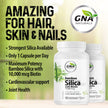 GNA Naturals - Bamboo Silica with Biotin 10,000mcg, 90 v-caps - A Supplement for Radiant Hair, Skin and Nails - Silica Supplement for Hair, Nail, Joint Care and Skin Vitality - Made in Canada 🍁 All In One Marketplace Canada