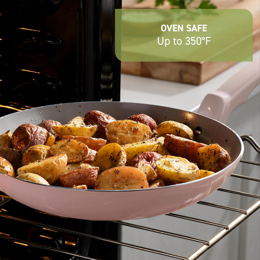 T-Fal Refresh Ceramic Nonstick 12-Piece Cookware Set, Oven Safe Up to 350ºF, Includes Stockpot, Griddle, Frying Pan, Utensils, Ceramic Cookware, Mint Green 🍁 All In One Marketplace Canada