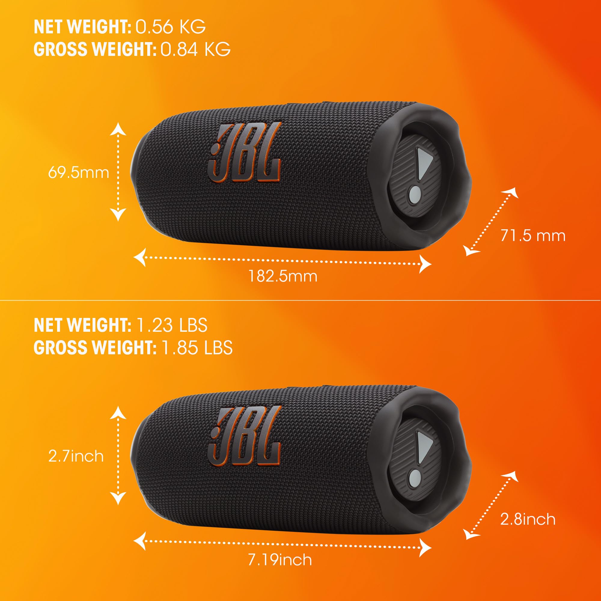 JBL Flip 7 - Portable Waterproof and Drop-Proof Speaker - Red 🍁 All In One Marketplace Canada