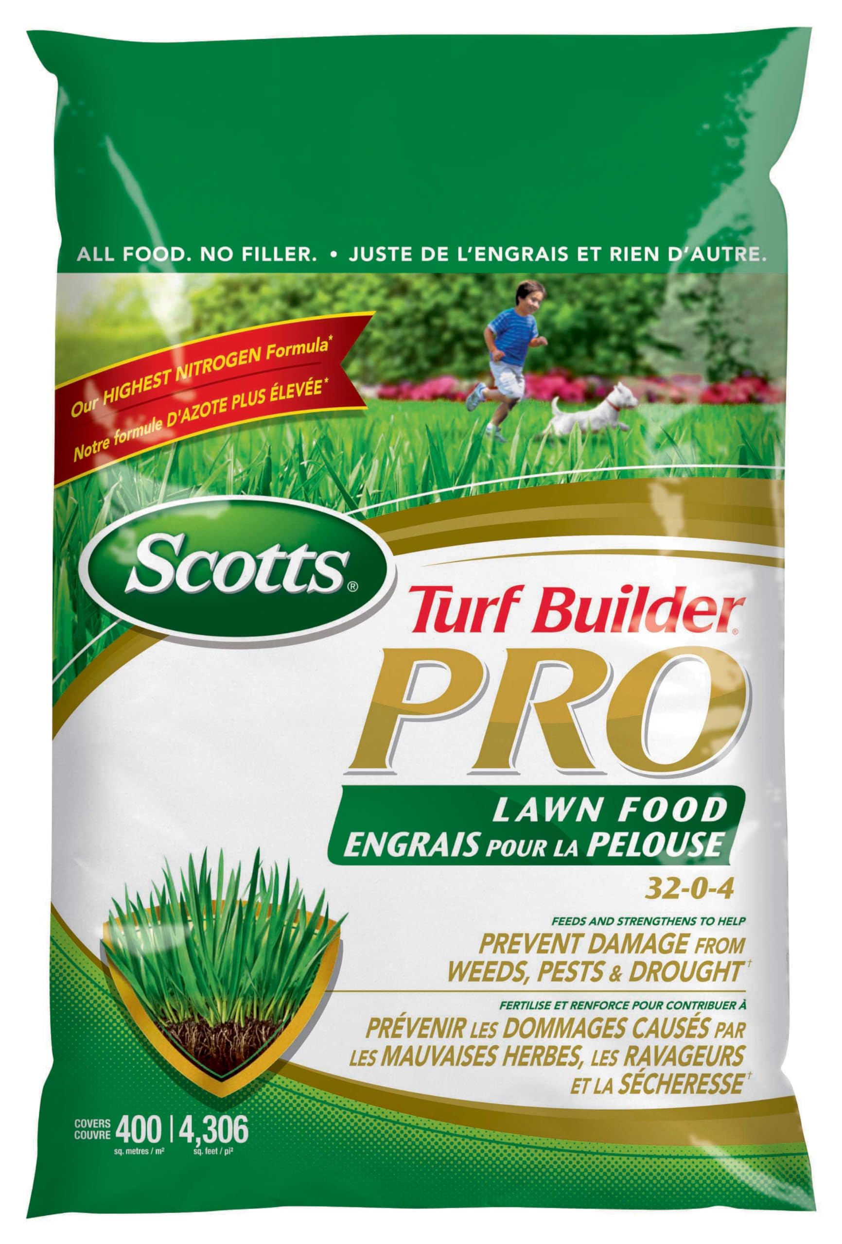 Scotts Turf Builder Pro Lawn Food 32-0-4 5.2kg (400m² Coverage), Lawn Fertilizer 🍁 All In One Marketplace Canada