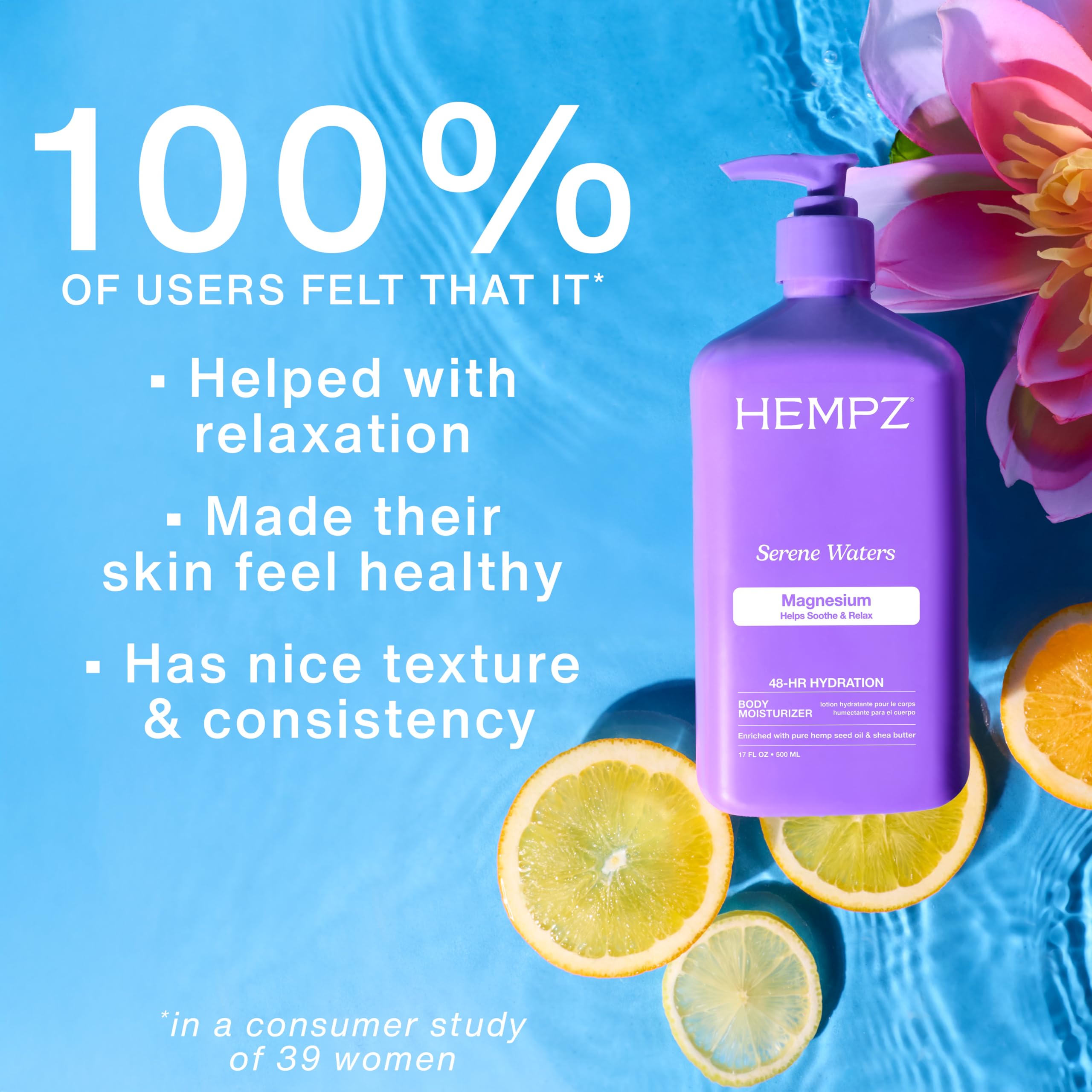 Hempz Magnesium Body Lotion, Serene Waters Moisturizer, Soothing and Hydrating with Arnica, 17 fl.oz. 🍁 All In One Marketplace Canada