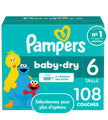 Pampers Baby Dry Diapers - Size 6, 108 Count, Absorbent Disposable Diapers 🍁 All In One Marketplace Canada