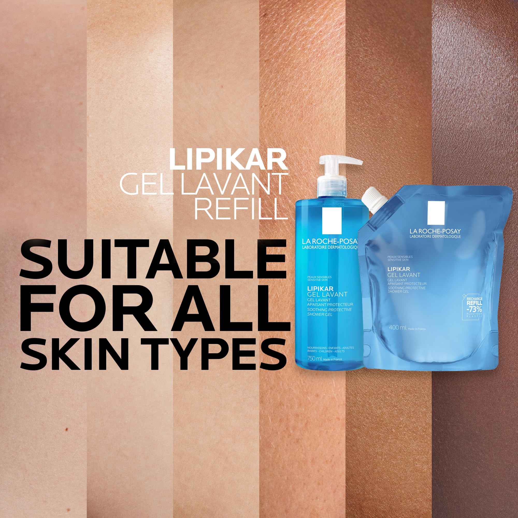 La Roche-Posay Body Wash Refill, Lipikar Cleansing & Moisturizing Gel Body Wash with Shea Butter & Niacinamide for Dry & Sensitive Skin, Soap Free, Paraben Free, 400mL Refill 🍁 All In One Marketplace Canada