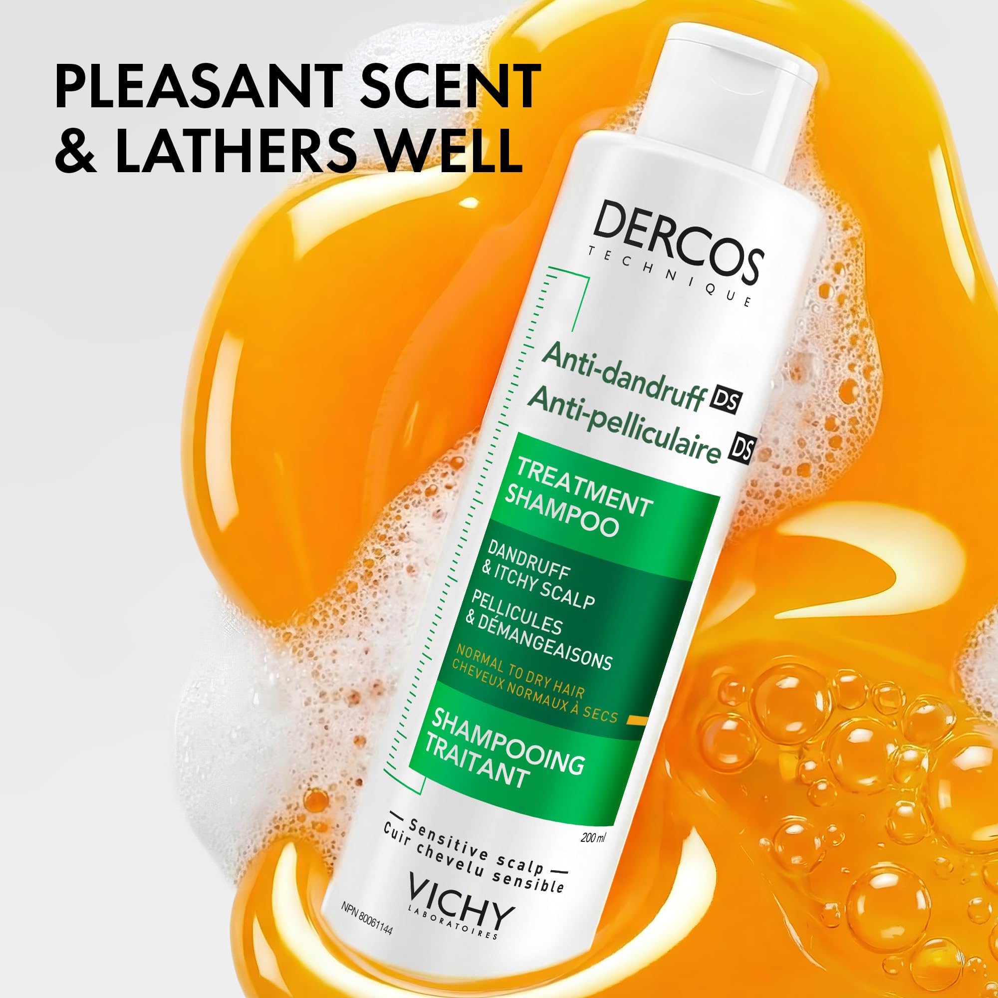 Vichy Dercos Dandruff Shampoo for Dry-Normal Hair, Anti Dandruff Soothing Scalp Care with Selenium DS & Salicylic Acid, Reduces Visible Dandruff Flakes & Improves Scalp Health, 390mL 🍁 All In One Marketplace Canada