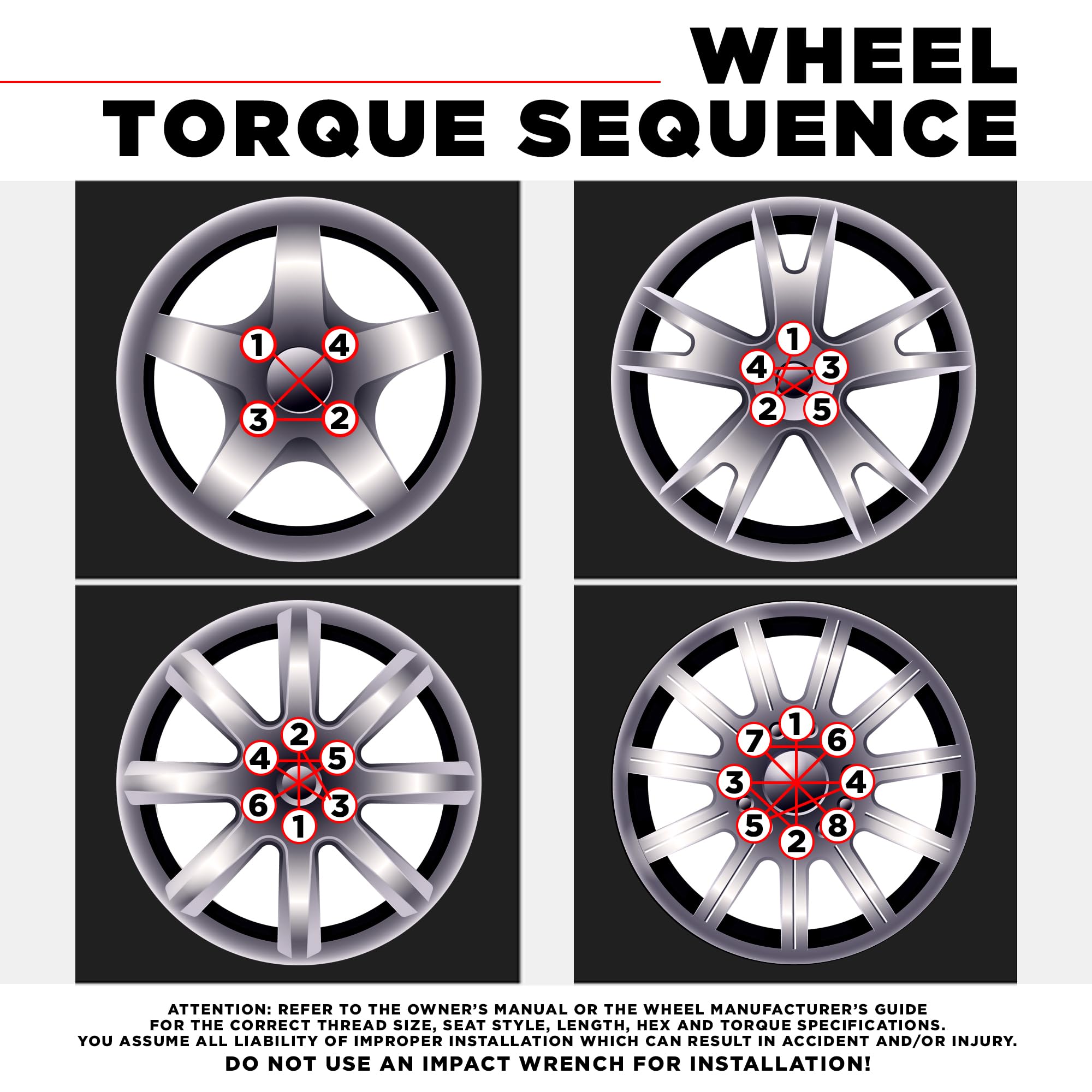 White Knight M12x1.50 Solid Piece Bulge Acorn Lug Nuts (NO Cap) for Select Aftermarket & Factory Wheels, EZ to Install, Durable Carbon Steel, Stylish Triple Layer Chrome Finish - 1907S-20AM (20 Pack) 🍁 All In One Marketplace Canada