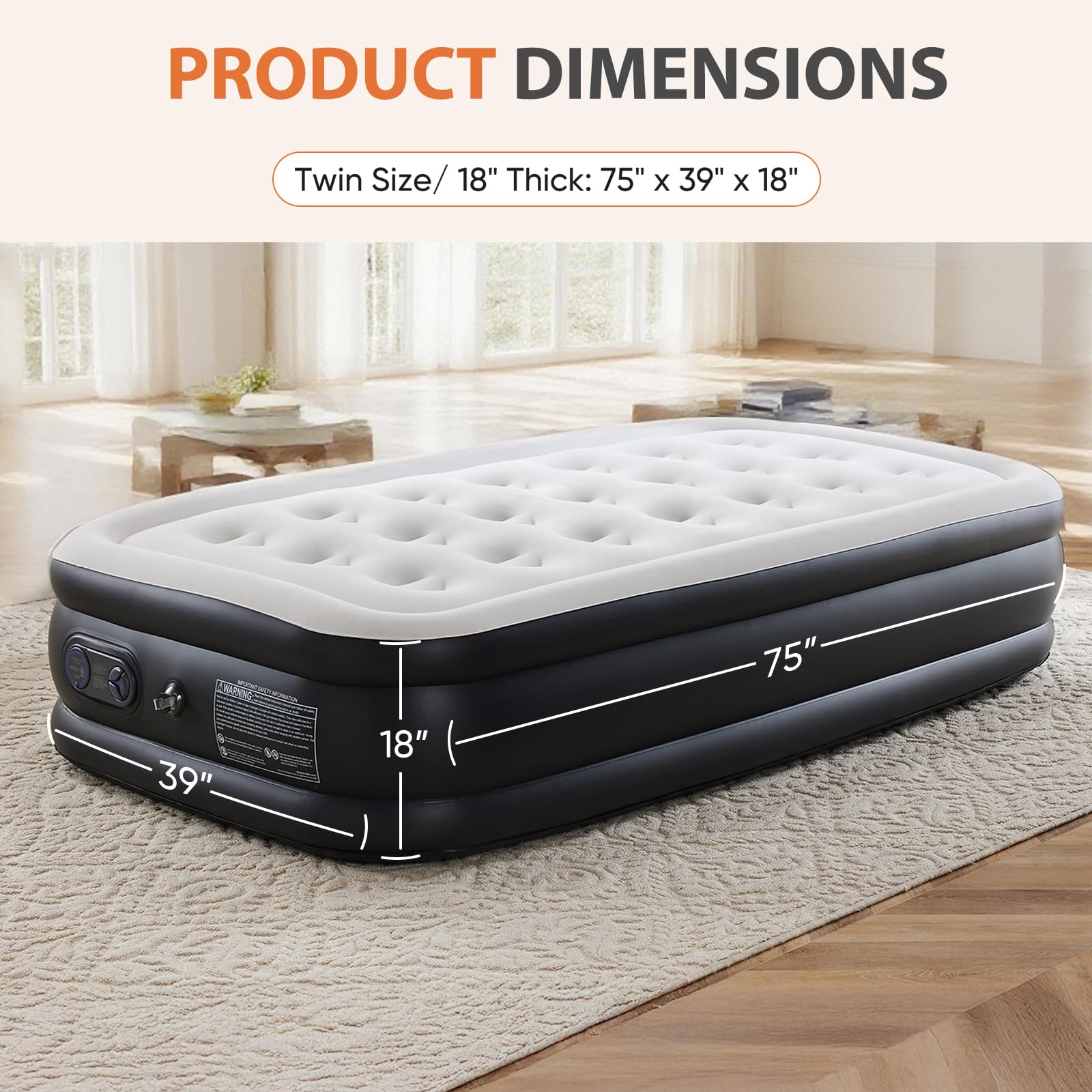 Sweetcrispy Twin Air Mattress, 18