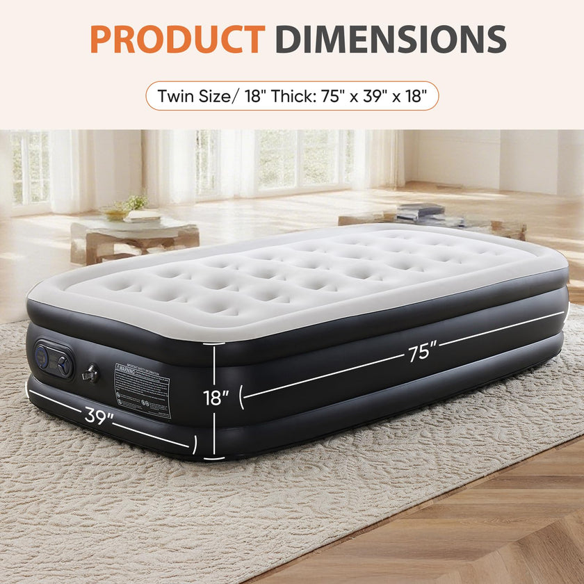Sweetcrispy Twin Air Mattress, 18