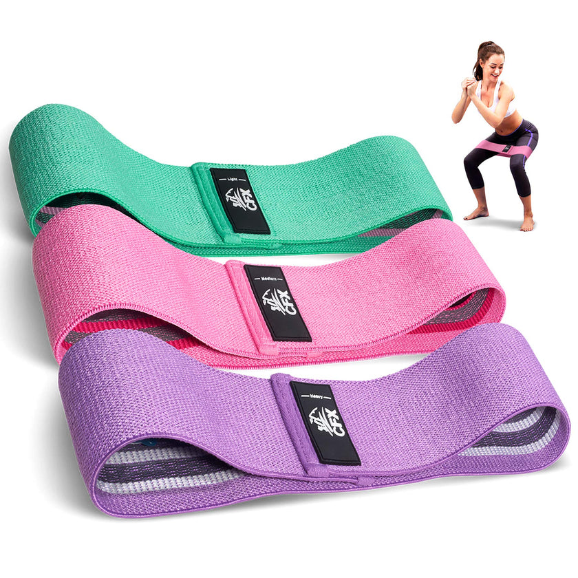 CFX Resistance Bands 3 Sets, Premium Exercise Loops with Non-Slip Design for Hips & Glutes, 3 Resistance Level Workout Booty Bands for Women and Men 🍁 All In One Marketplace Canada