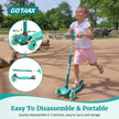 Gotrax KS1 Kids Kick Scooter, LED Lighted Wheels and 3 Adjustable Height Handlebars, Lean-to-Steer & Widen Anti-Slip Deck, 3 Wheel Scooter for Boys & Girls Ages 3+ and up to 100 Lbs (Green) 🍁 All In One Marketplace Canada