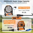 Kssvzz Portable Camping Fan with LED, 20000mAh Rechargeable Battery Powered Fan, 270°Pivot Personal USB Fan, 4 Speed Quiet Table Fan, 9’’ Battery Operated Tent Fan for Travel, Picnic(Orange) 🍁 All In One Marketplace Canada