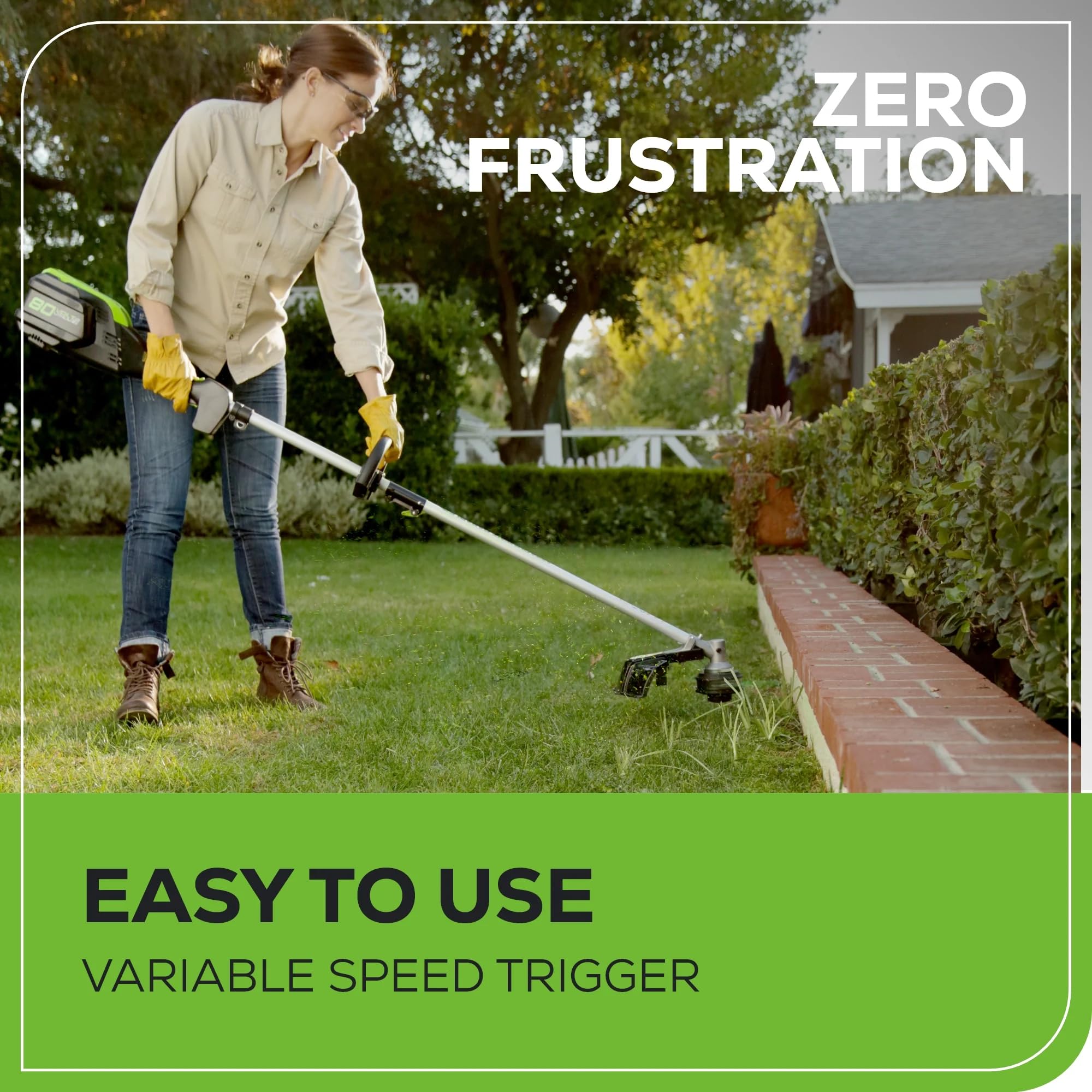 Greenworks 80V 16″ Brushless Cordless String Trimmer (Tool Only) – Variable Speed Trigger, .080 Dual Line Bump Feed & Lightweight Ergonomic for Yard, Garden & Lawn Grass Maintenance 🍁 All In One Marketplace Canada