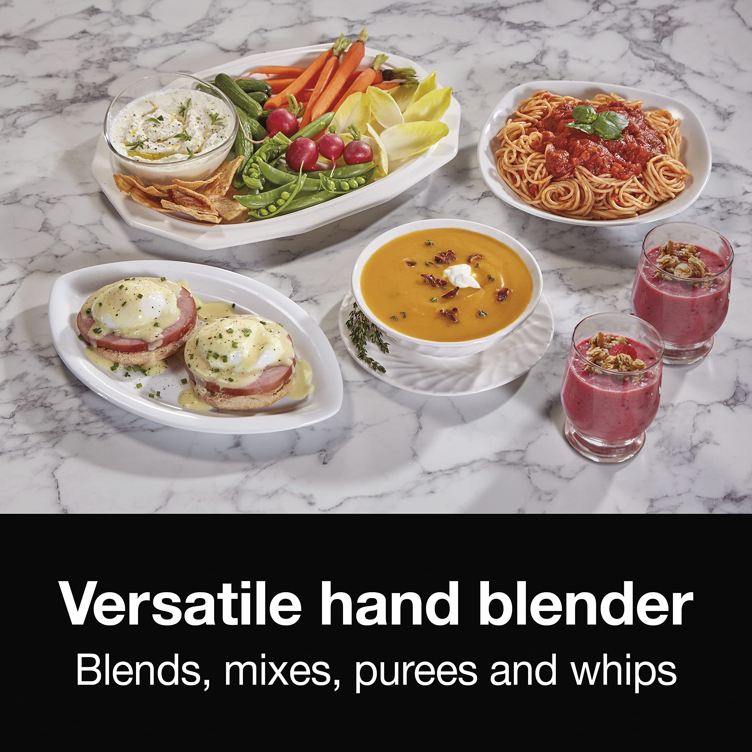 Proctor Silex Electric Immersion Blender with Detachable Dishwasher Safe Handheld Hand Blender Stick, 2-Speeds, 150 Watts, White (59739) 🍁 All In One Marketplace Canada