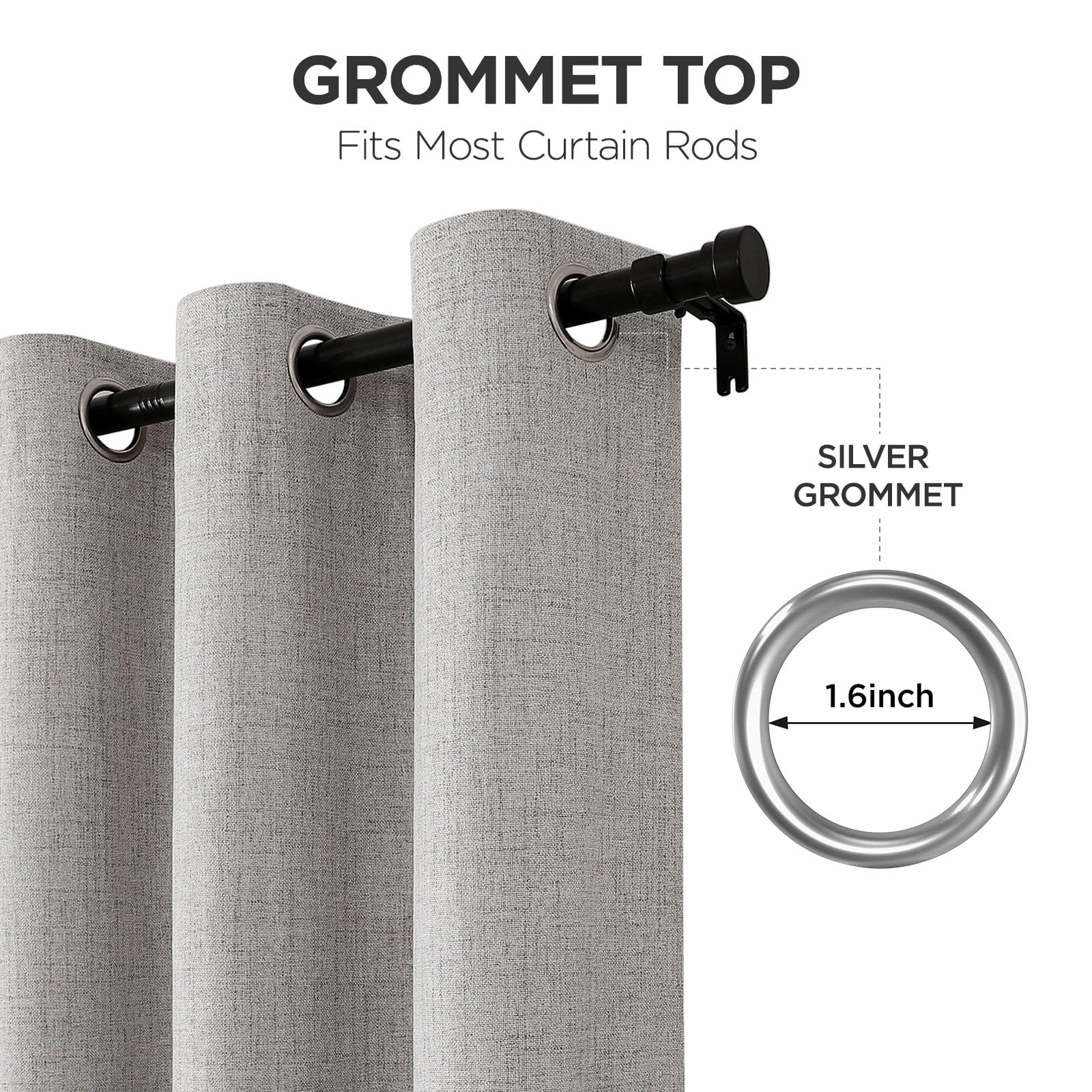 Joydeco 100% Blackout Curtains 2 Panels for Living Room - Linen Black Out Curtains 84 Inch Long Room Darkening Opaque Curtains for Bedroom, Thermal Insulated Drapes Privacy Protection 2 Panels Set 🍁 All In One Marketplace Canada