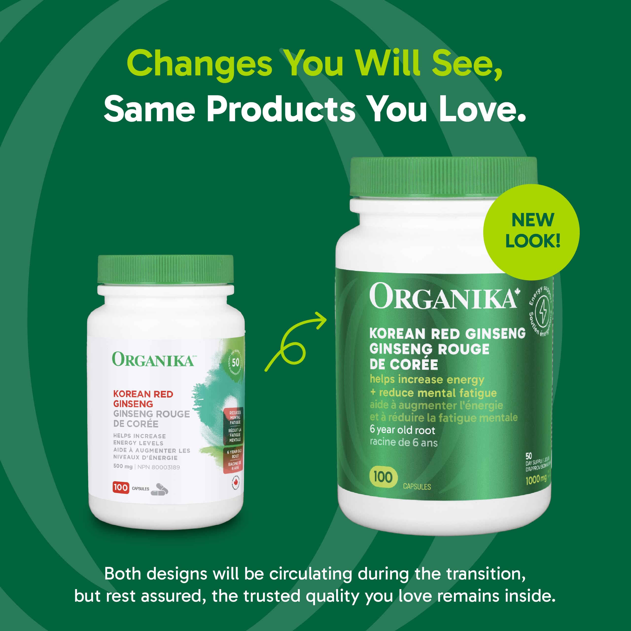 Organika Korean Red Ginseng- 6 Year Old Roots, Energy Support, Stress Support, Warming Effect- 100caps 🍁 All In One Marketplace Canada