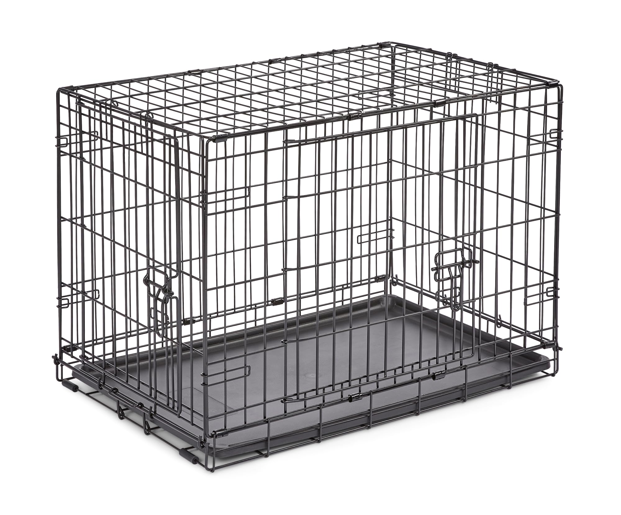 MidWest Homes for Pets 30-Inch New World Crate for Medium Breeds, 21-40 lbs, Double Door Folding Dog Crate, Leak-Proof Tray & Secure Latches, Portable, Durable & Easy to Assemble 🍁 All In One Marketplace Canada