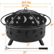 Yaheetech 30in Fire Pits with Poker & Spark Screen Deep Large Fire Bowl 🍁 All In One Marketplace Canada
