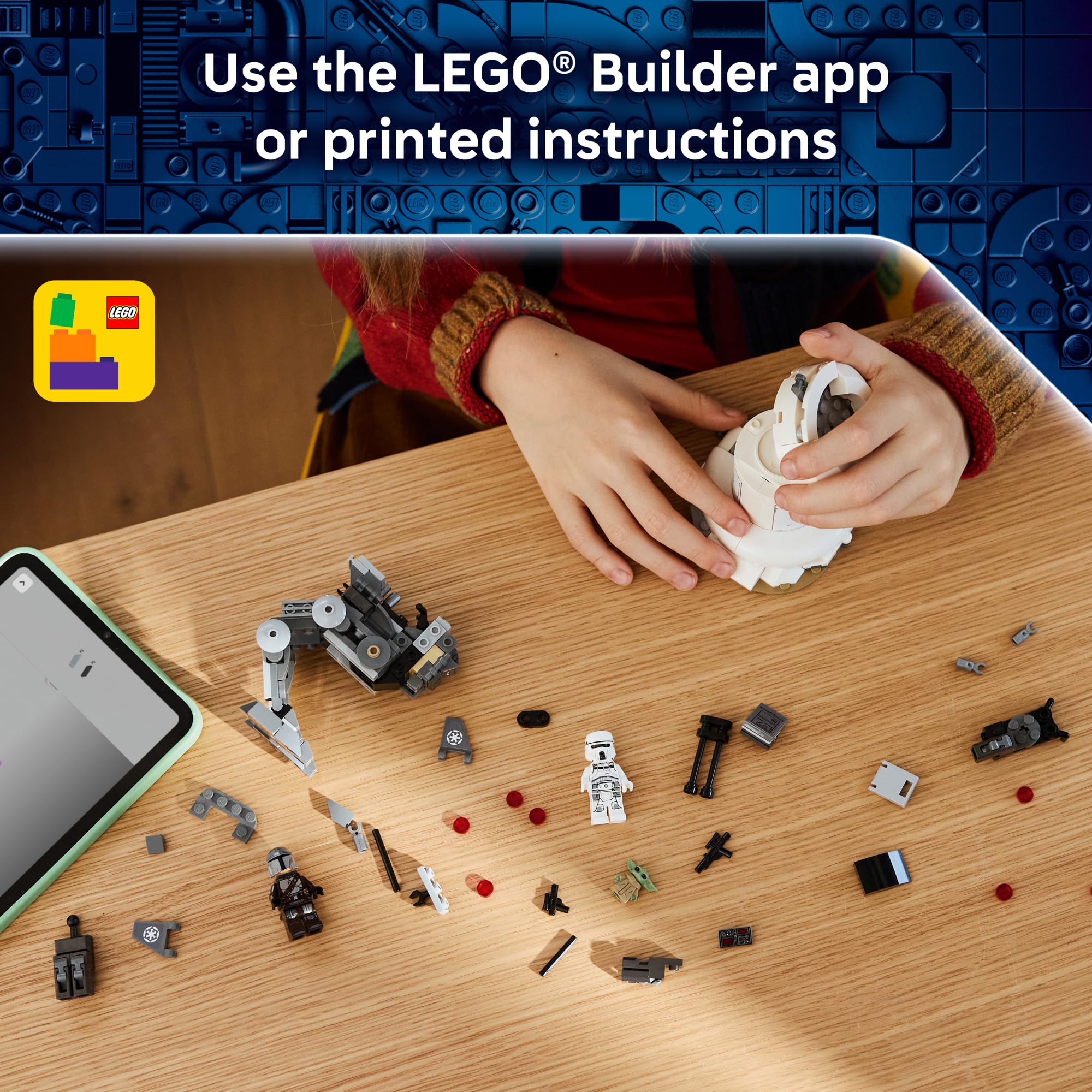 LEGO Star Wars AT-RT Attack - Building Toy for Boys & Girls, Ages 7+ - with The Mandalorian & Grogu Minifigures - Playset for Kids - Gift for Birthdays - 75444 🍁 All In One Marketplace Canada