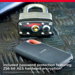 SANDISK 1TB Extreme Portable SSD (Old Model)- Up to 1050MB/s, USB-C, USB 3.2 Gen 2, IP65 Water and Dust Resistance, Updated Firmware - External Solid State Drive - SDSSDE61-1T00-G25 🍁 All In One Marketplace Canada