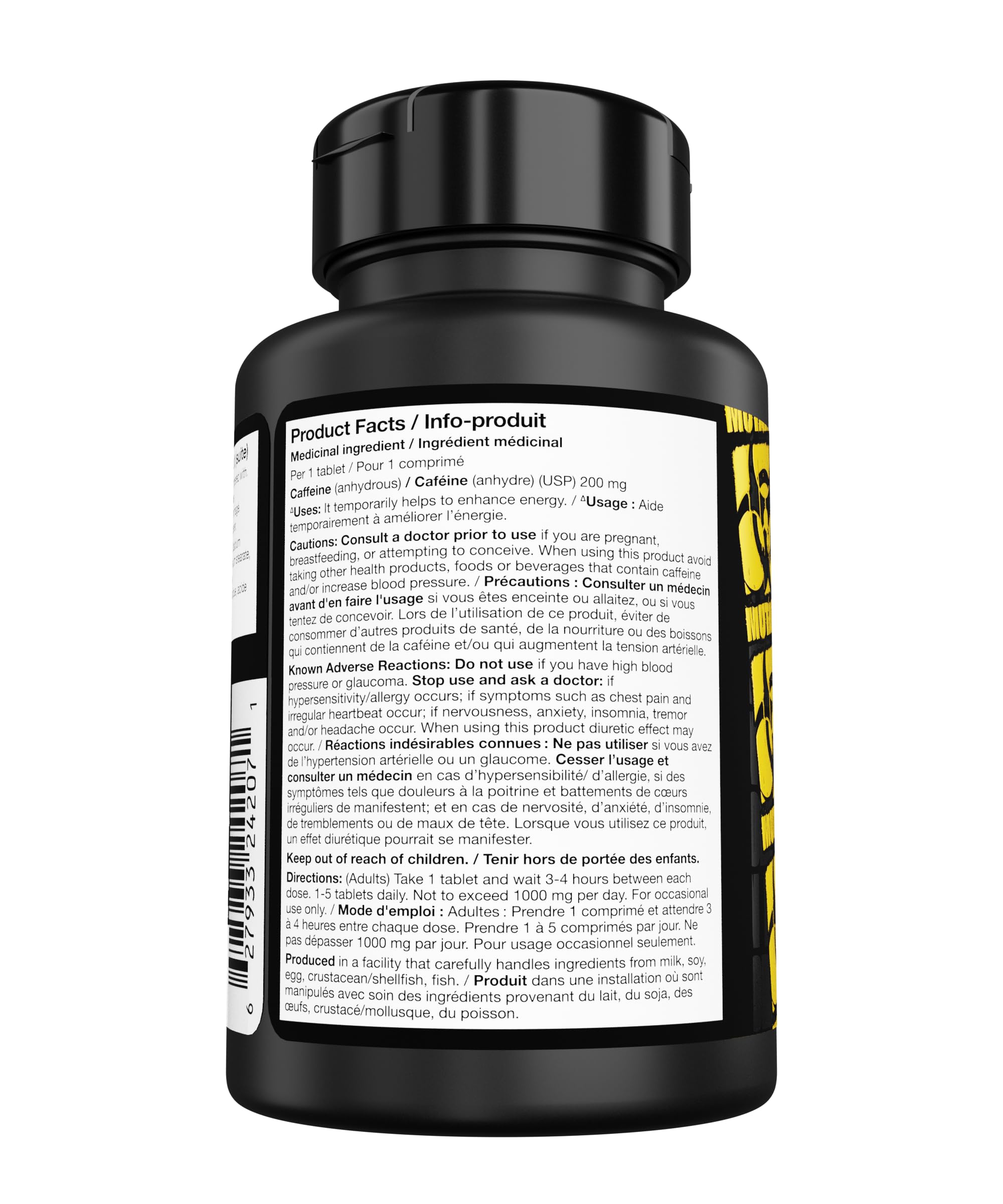 Mutant Caffeine - Maximum strength - 200mg caffeine equivalent - 240 tablets 🍁 All In One Marketplace Canada