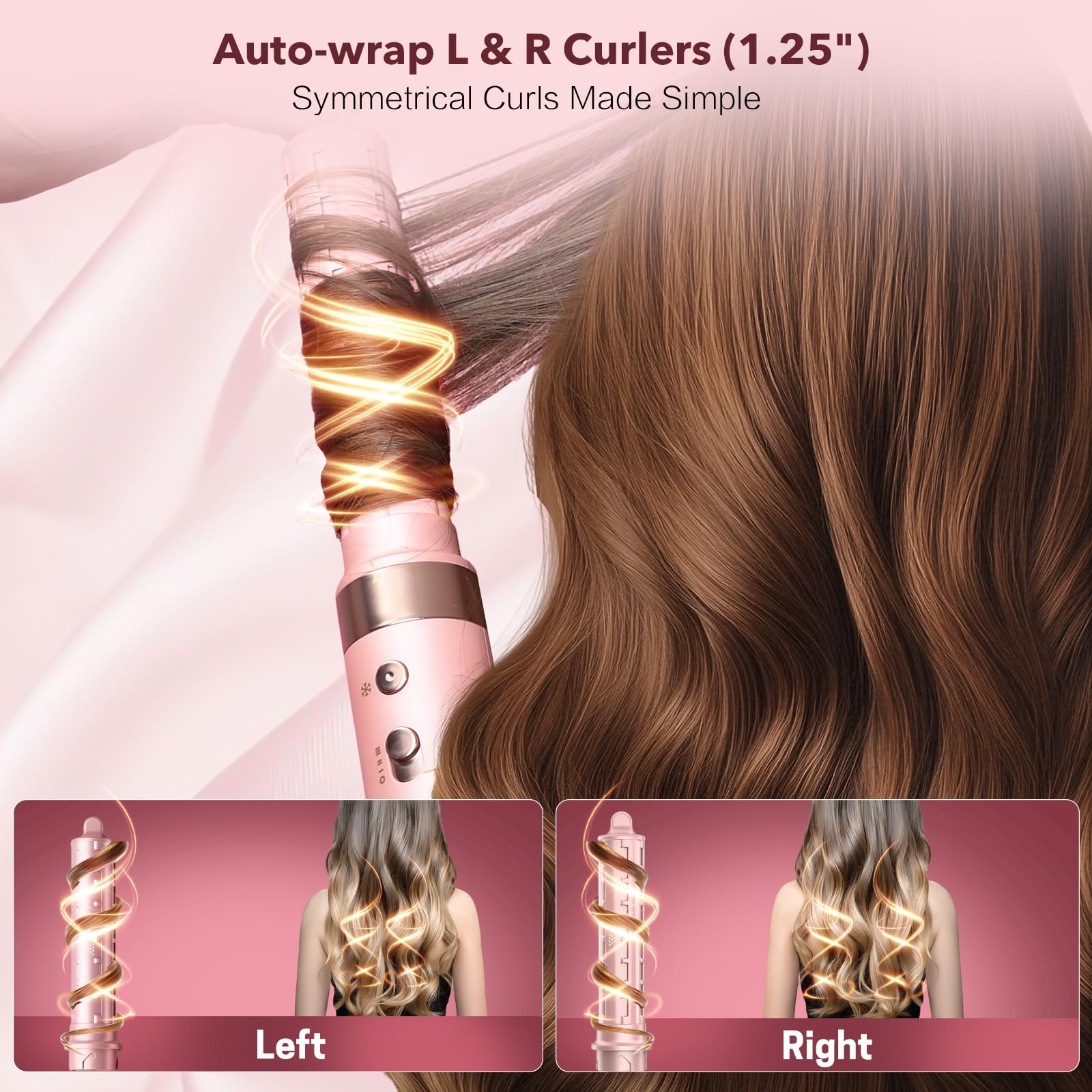 Mythsight StyleVibe 6-in-1 Air Styler, Hair Dryer & Blow Dryer Brush with Auto Wrap Curl L/R, Fast Drying, Smooth Blowouts, Root-Lift Volume, No Heat Damage Frizz-Free Thermal Brush with Travel Bag 🍁 All In One Marketplace Canada