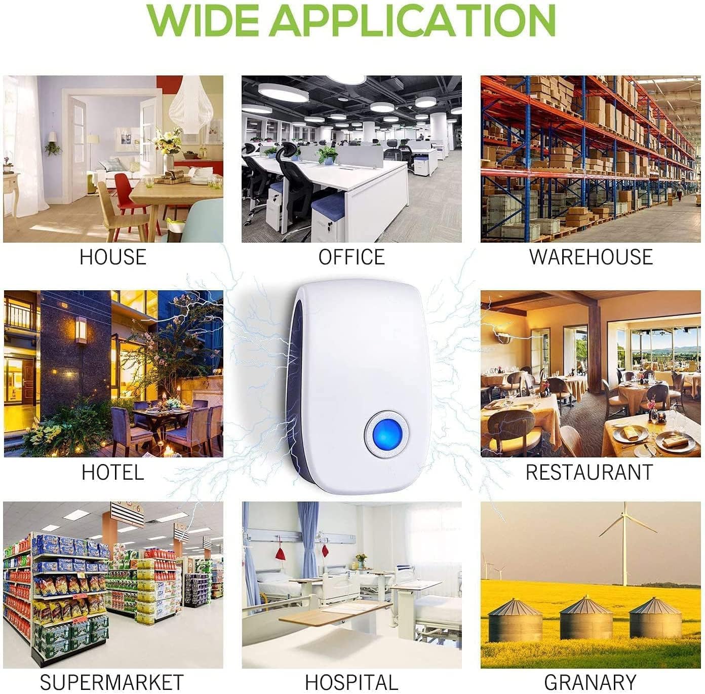 Pest Control Repeller, Plug-in Pest Control Repellent for Mouse, Insect, Cockroach, Mice, Spider, Bug, Ant, Mosquito, Rodent & Rats Indoor Use Repeller 6 Packs 🍁 All In One Marketplace Canada
