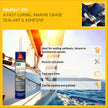 SIKA - Multi-Purpose Adhesive and sealant for Boats - Sikaflex-291 - Black - Marine use - Makes Elastic and Vibration-Resistant Seals - Low Odour - 300 mL 🍁 All In One Marketplace Canada