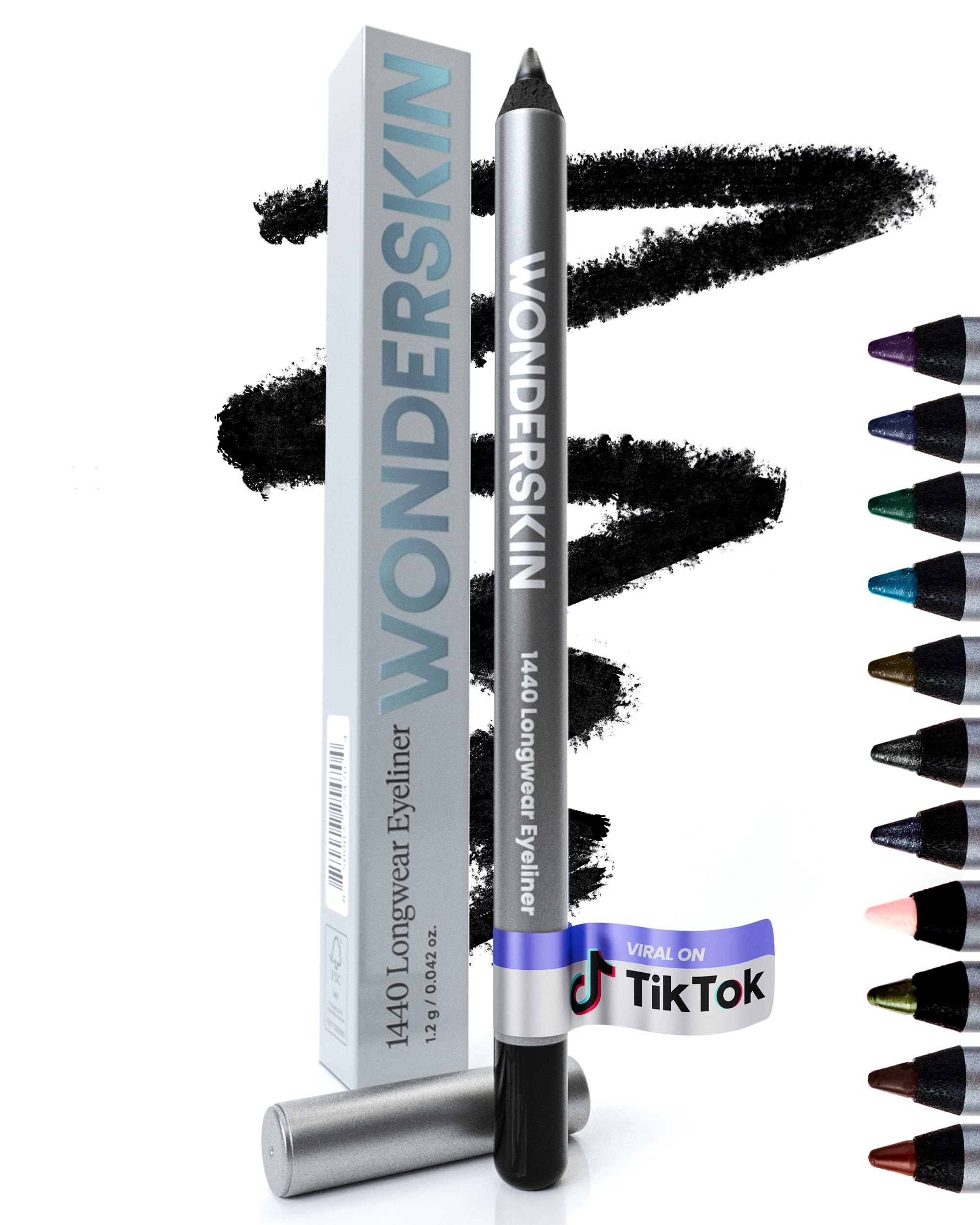Wonderskin Eyeliner Pencil, 1440 Longwear Deep Black Eyeliner Pencil - Waterproof, Sharpenable & Smudge Proof (Liquorice) 🍁 All In One Marketplace Canada