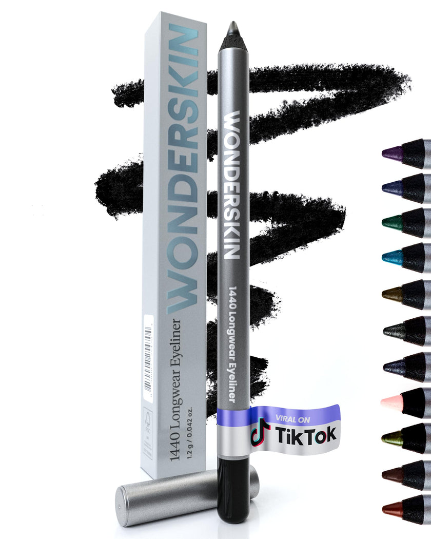 Wonderskin Eyeliner Pencil, 1440 Longwear Deep Black Eyeliner Pencil - Waterproof, Sharpenable & Smudge Proof (Liquorice) 🍁 All In One Marketplace Canada