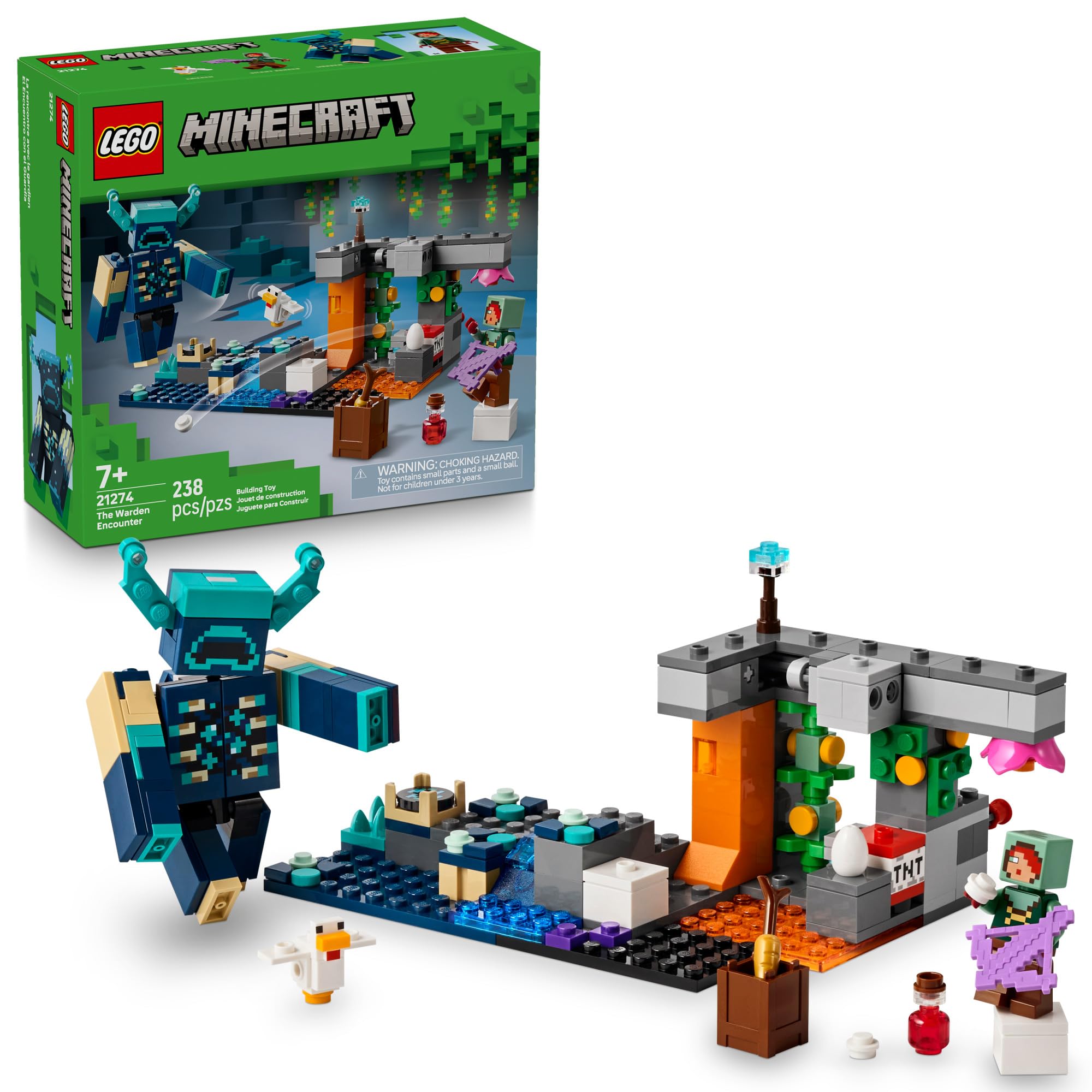 LEGO Minecraft The Warden Encounter Kids Toy - Collectible Building Set for Boys and Girls 7+- with Silent Ranger Minifigure - Great Birthday Gift for Gamers and Kids Who Love Minecraft Toys - 21274 🍁 All In One Marketplace Canada