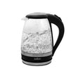Salton Cordless Electric Glass Kettle - Compact 1.5L/Quart Water Boiler and Tea Heater with Automatic Shut-Off and Boil-Dry Protection, Soft Blue Illumination, Stainless Steel, 1100 Watts 🍁 All In One Marketplace Canada