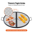 VEVOR X-Marks Fire Pit Grill Grate, Foldable Round Cooking Grate, Heavy Duty Steel Campfire BBQ Grill Grid with Handle and Support X Wire, Portable Camping Cookware for Outside Party, 36 Inch Black 🍁 All In One Marketplace Canada