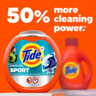 Tide Power Pods Laundry Detergent Pacs with Febreze Sport, Febreze Freshness with Sport Odor Defense, 2.06 kg, 45 Count 🍁 All In One Marketplace Canada
