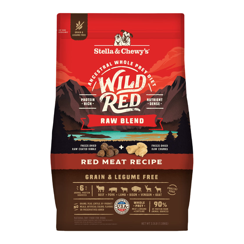 Stella & Chewy's Wild Red Dry Dog Food Raw Blend High Protein Grain & Legume Free Red Meat Recipe, 1.58kg Bag 🍁 All In One Marketplace Canada