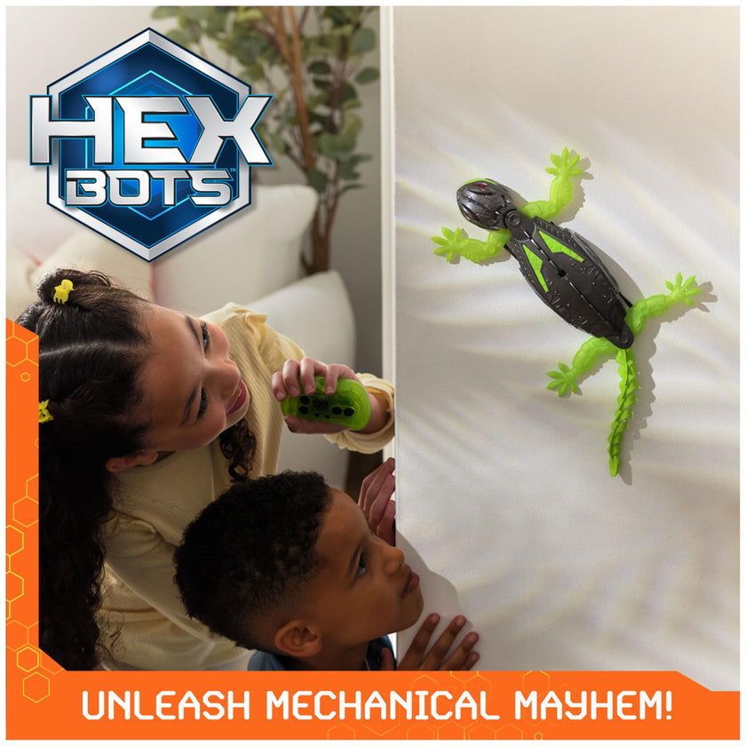 HEX Bots Wall Crawler Gecko with Official Wall Climber Technology, Rechargeable Remote Control Robot Kids Toys, Prank Toys for Boys & Girls Ages 4 & Up 🍁 All In One Marketplace Canada