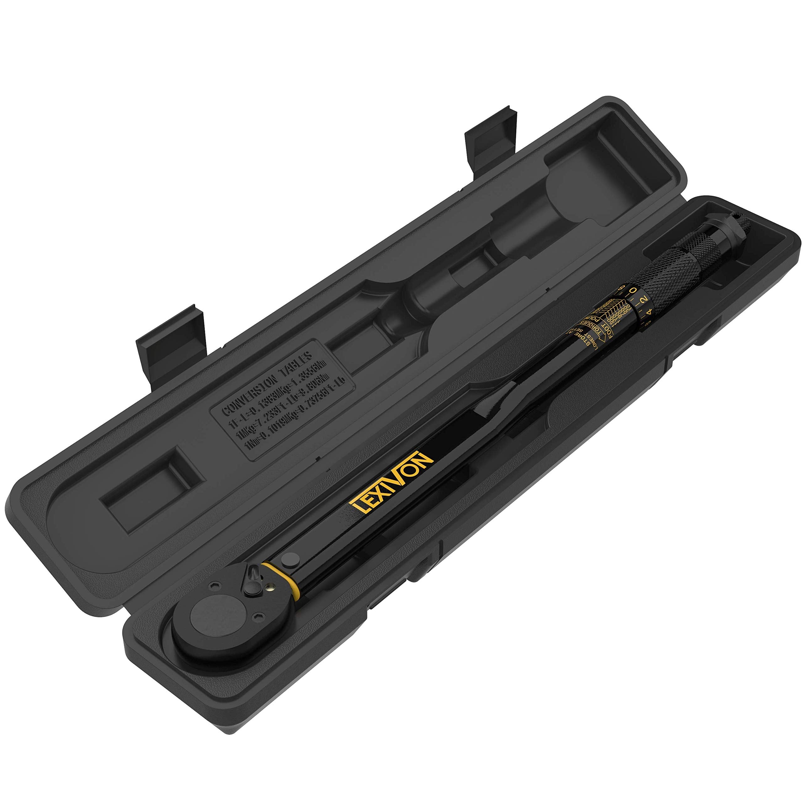 LEXIVON Torque Wrench 1/2-Inch Drive Click 10~150 Ft-Lb/13.6~203.5 Nm (LX-183) 🍁 All In One Marketplace Canada