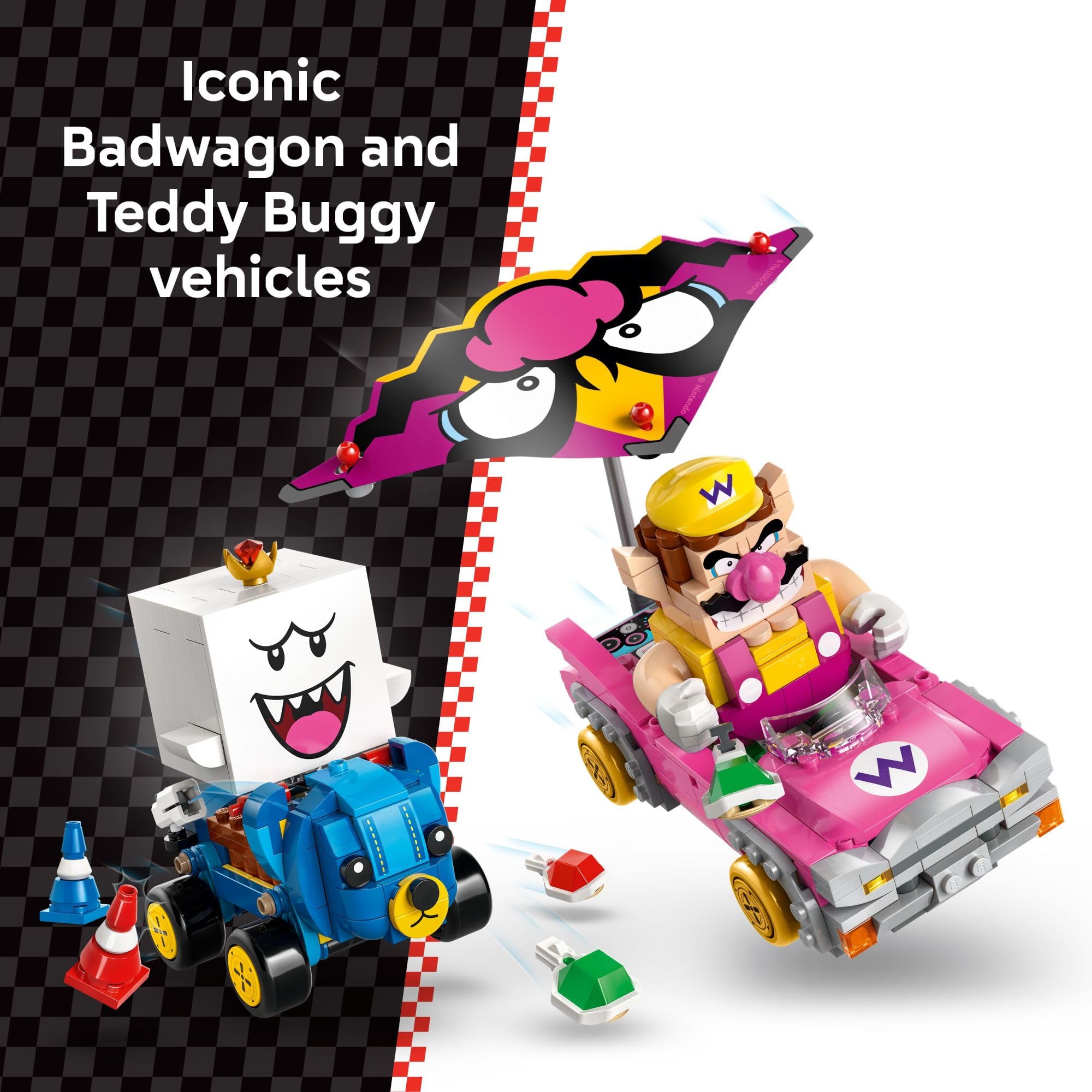 LEGO Super Mario: Mario Kart – Wario & King Boo Building Toy for Kids - Buildable Car Toys W/Drifting Action for Boys & Girls, Ages 8+ - Pretend Play Gift Idea for Birthdays & Any Gaming Fans - 72038 🍁 All In One Marketplace Canada