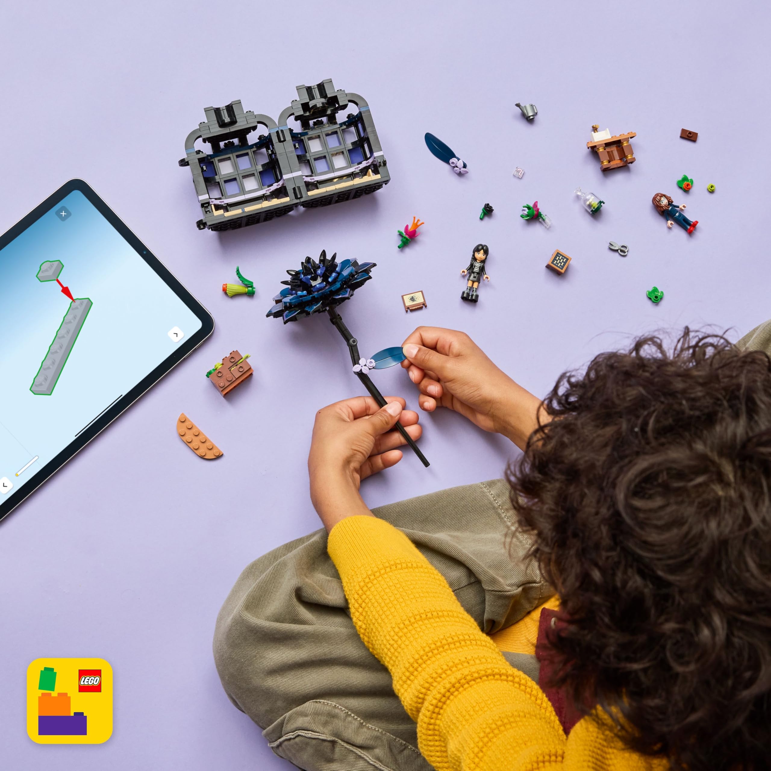 LEGO Wednesday Black Dahlia Flower Building Toy - Pretend Play Set for Girls & Boys, Ages 9+ - with Wednesday Addams & Professor Minidolls - Building Blocks for Kids - Gift Idea for Birthdays - 76784 🍁 All In One Marketplace Canada
